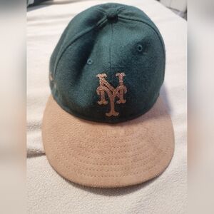 Aime Leon Dore wool green brown suede bill new era strap back